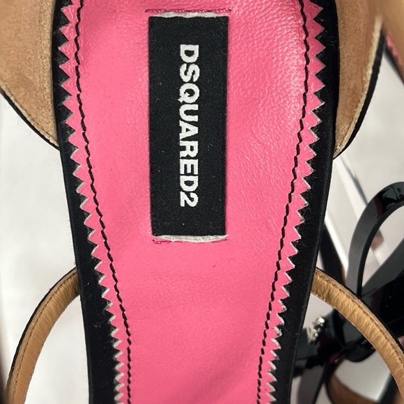 DSQUARED2 Women's Square Open Toe Bow Stiletto Pumps Sandal Heels EU Size 41 - Picture 16 of 16